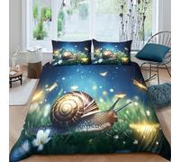 Nature Whimsical Art Funda de Edredón Microfibra 3 Piezas Compuesto Impresión 3D Cierre de Naturaleza Whimsical Arte Funda Edredon Fundas de Almohada Transpirable for niños King（220x240cm）