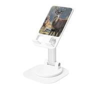 Nature Wild Animal Deer Soporte para teléfono celular, ángulo de altura ajustable, giratorio de 360°, portátil, plegable, accesorios de oficina, compatible con todos los teléfonos móviles y tabletas