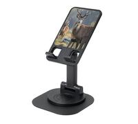 Nature Wild Animal Deer Soporte para teléfono celular, ángulo de altura ajustable, giratorio de 360°, portátil, plegable, accesorios de oficina, compatible con todos los teléfonos móviles y tabletas