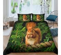Nature Wildlife Scene Funda Edredon Juego de Ropa de Cama de 3 Piezas Impresión 3D Naturaleza Wildlife Escena Funda de Edredón Funda de Almohada a Juego Suave for Adolescentes Double（200x200cm）