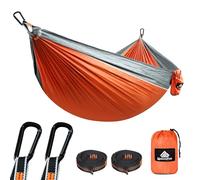 NATUREFUN Hamaca Ultraligera para Viaje y Camping (275x140 cm) | 300kg de Capacidad de Carga,Transpirable, Nylon de Paracaídas de Secado Rápido | 2X Mosquetones Premium, 2X Correas de Nylon Incluidas