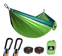 NATUREFUN Hamaca Ultraligera para Viaje y Camping (275x140 cm) | 300kg de Capacidad de Carga,Transpirable, Nylon de Paracaídas de Secado Rápido | 2X Mosquetones Premium, 2X Correas de Nylon Incluidas