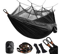 NatureFun Mosquitero Hamaca Ultra Ligera para Viaje y Camping | 300kg de Capacidad de Carga,Transpirable, Nylon de Paracaídas de Secado Rápido | 2 x Mosquetones Premium,4 x Correas de Nylon Incluidas