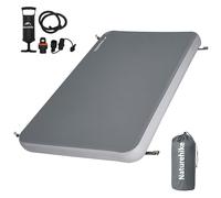 Naturehike 10 cm Drop Stitch Colchoneta doble con bomba de pie, capacidad de carga de 400 kg, conectable, colchón inflable de camping, colchón de aire de tamaño completo para camping, hogar e