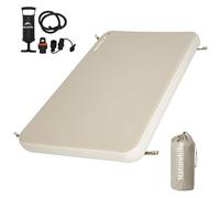 Naturehike 10 cm Drop Stitch Colchoneta doble con bomba de pie, capacidad de carga de 400 kg, conectable, colchón inflable de camping, colchón de aire de tamaño completo para camping, hogar e