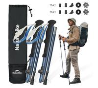 Naturehike Bastones de Senderismo 7075 Bastones de Trekking de Aluminio Plegables Ultraligeros 115-135CM para Mujeres y Hombres Senderismo Camping Montaña