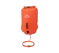 Naturehike Boya de natación de 25 l, dos airbags, bolsa de playa, impermeable, con cinturón de cadera ajustable, para nadadores, playa costera, color naranja