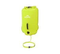 Naturehike Boya de natación de 25 l, dos airbags, bolsa de playa, impermeable, con cinturón de cadera ajustable, para nadadores, playa costera, color amarillo