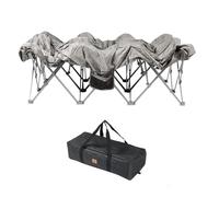 Naturehike Cama de camping plegable para 2 personas, estructura plegable de tamaño completo con bolsillo lateral y bolsa de transporte, solo colchón de aire no incluido