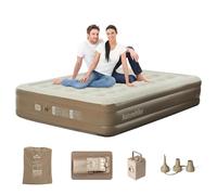 Naturehike Colchón hinchable para 2 personas, autoinflable con bomba de batería integrada, cama de invitados hinchable de 38 cm de altura, cómoda y ligera, para camping, exterior y hogar