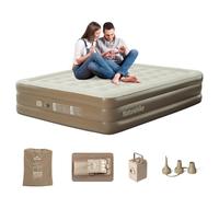 Naturehike Colchón hinchable para 2 personas, autoinflable con bomba de batería integrada, cama de invitados hinchable de 45 cm de altura, cómoda y ligera, para camping, exterior y hogar