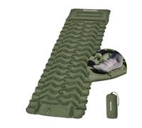 Naturehike Esterilla de camping con cojín, colchoneta hinchable ultraligera, bomba de aire integrada es fácil de inflar, adecuada para tiendas de senderismo en bicicleta, nivel de entrada (verde