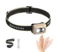 Naturehike Linterna frontal recargable, 400 lúmenes, IP66, impermeable, con carga USB, 72 g, diseño ligero para correr y acampar