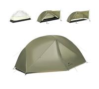 Naturehike Mongar Pro Tienda Ultraligera Resistente al Viento Impermeable Tienda de Trekking Portátil Tienda para 1 Persona 3-4 Estaciones para Acampada Senderismo (Verde Oliva/1 Persona)