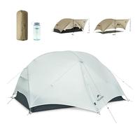 Naturehike Mongar - Tienda de campaña UL [actualización 2025] Tienda de campaña Ultraligera de 1,5 kg, para 1-2 Persona, 4 Modos de Uso, Impermeable (Gris, 2 Personas)
