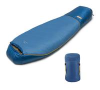 Naturehike Mujin Pro Saco de dormir para adultos, 4 estaciones, cálido, resistente al agua y al frío, ligero, portátil, para camping, senderismo, viajes al aire libre (azul oscuro (5 ℃), XL (220 x 85
