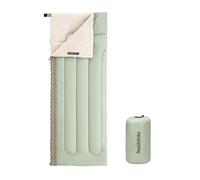 Naturehike Saco de Dormir Adulto Invierno Infantil niños 4 Estaciones Rectangulares Camping Impermeable 190x75cm 7-13℃ para Interiores y Exteriores para Senderismo Viajar(Verde Izquierda)