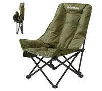 Naturehike Sea Star Silla de camping plegable ligera, silla de camping con respaldo alto, silla de jardín, silla de camping grande, acolchada, XXL, con bolsa, sillón de relax para campamento, jardín