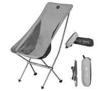 Naturehike Stellaluna L04 Silla de luna, silla de camping, silla de pesca, portátil, plegable, montaje rápido, capacidad de carga de 150 kg, adecuada para camping, pesca, pícnics, senderismo (gris - L