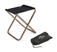 Naturehike Taburete Plegable Portátil Mini Silla de Aleación de Aluminio al Aire Libre Pequeña Silla Plegable Camping Pesca Senderismo (Negro)