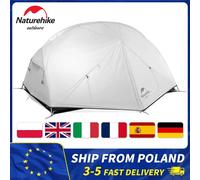 Naturehike-tienda Mongar para 2 personas, tienda de campaña ultraligera, tienda de viaje al aire libre, tienda impermeable de doble capa, tienda portátil para 3 estaciones 2P UL-15D-Gray