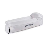Naturehike Tumbona Inflable, Sofá de Aire Impermeable con Paquete Portátil, Cama de Aire Inflable Lazy Lounger para Viajes, Campamentos, Caminatas, Fiestas en la Piscina y en la Playa (Gris)