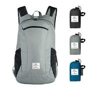 Naturehike Ultraligera Mochila Plegable 18L Pequeña Mochila de Senderismo para Mujeres Hombres Impermeable Mochila para Escalar Camping Ciclismo Bicicleta de Viaje de Negocios (gris)