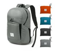 Naturehike Ultraligera Mochila Plegable 30L Pequeña Mochila de Senderismo para Mujeres Hombres Impermeable Mochila para Escalar Camping Ciclismo Bicicleta de Viaje de Negocios(Gris Upgrade 30 L)