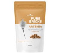 NatureHolic Pure Bricks Artemia | Dados Artemia liofilizados para peces ornamentales camarones cangrejos cangrejos cochinillas | Alimento natural rico en proteínas con astaxantina y quitina