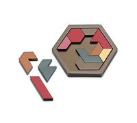 Natureich Rätsel Puzzle à emboîter avec Formes géométriques et Briques de Bois pour Enfants à partir de 4 Ans