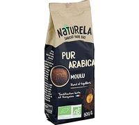 Naturela - Café molido Pur Arabica Bio - 500 g de granos recién molidos para una infusión aromática y natural, perfecto para los amantes del café orgánico. - El juego de 3