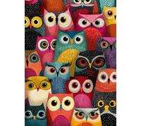Naturelish Rompecabezas para adultos de 1000 piezas, búho, pájaros, difícil y desafiante, rompecabezas único para noche de juegos, decoración del hogar familiar, 20 x 27 pulgadas, colección Owl