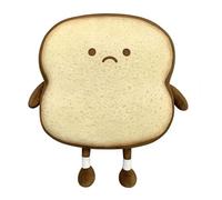 NatureMan Almohada de pan tostado, divertida almohada de peluche con forma de pan, pequeña almohada de peluche para sofá, decoración de dormitorio para el hogar de niños y adultos (marrón)