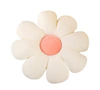 NatureMan Cojín de Suelo con Flor de Margarita, cojín Bonito, cojín de Felpa, Silla, decoración del hogar, Sala de Lectura para Chicas y señoras, para Ver la televisión (Blanco, 38cm)