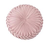 NatureMan Cojín redondo de terciopelo de 13.7 pulgadas, decoración del hogar, cojín redondo plisado, almohada de calabaza, adecuado para decoración del hogar, cama, coche (rosa)
