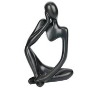 NatureMan - Estatua de Pensador de Resina - Escultura Abstracta - Figuras de colección - Arte para el hogar, Oficina, Mesa, Biblioteca, decoración (Negro, Izquierda)