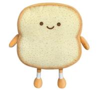 NatureMan - Pequeño cojín de pan tostado de felpa, cojín de pan tostado relleno de felpa, lindo cojín de felpa para decoración de habitación de niños y adultos (dorado)