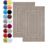 NatureMark Alfombrillas de baño en Paquete de 2 Unidades, 100% algodón, 50 x 80 cm, Alfombrillas de Ducha en Paquete Doble, Color: Arena Beige