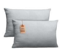 NatureMark Fundas de Almohada de Jersey, Paquete 2 Unidades, para Almohadas para Dormir de Lado, Almohada de Cuello, Muchos tamaños y Colores (40x40cm, para Almohada de Lado/de Lactancia, Gris Plata)