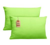 NatureMark Fundas de Almohada de Jersey, Paquete 2 Unidades, para Almohadas para Dormir de Lado y Almohada de Cuello, Muchos tamaños y Colores (40x60cm, Apta para Almohada de Cuello, Manzana Verde)