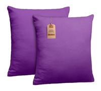 NatureMark Fundas de Almohada de Jersey, Paquete 2 Unidades, para Almohadas para Dormir de Lado y Almohada de Cuello, Muchos tamaños y Colores (40 x 40 cm, Apta para Almohada de Cuello, Morado)