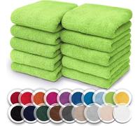 NatureMark Paquete de 10 paños de Lavado de 100% algodón, paños de Tejido de Rizo de 30 x 30 cm, Toallas pequeñas en Paquete de 10 Unidades. Color: Azul Claro