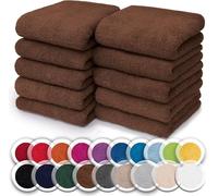 NatureMark Paquete de 10 paños de Lavado de 100% algodón, paños de Tejido de Rizo de 30 x 30 cm, Toallas pequeñas en Paquete de 10 Unidades. Color: Azul Claro