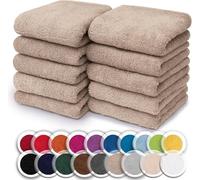 NatureMark Pack de 10 Manoplas, 100% algodón, Toallas de Rizo, tamaño 30 x 30 cm, Paquete de 10 Unidades, Color Arena/Beige