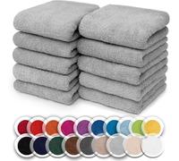 NatureMark Paquete de 10 paños de Lavado de 100% algodón, paños de Tejido de Rizo de 30 x 30 cm, Toallas pequeñas en Paquete de 10 Unidades. Color: Azul Claro