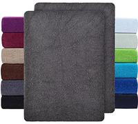 NatureMark Juego de 2 sábanas bajeras ajustables de rizo para noches suaves y agradables, en muchos tamaños y colores, 120 x 200 cm, gris antracita