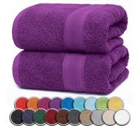 NatureMark Juego de 2 Toallas de Sauna, 80 x 200 cm, 100% algodón, Color: Morado