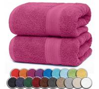 NatureMark Pack de 2 Toallas de Sauna, 80 x 200 cm, 100% algodón, Color: Rosa