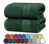 NatureMark Juego de 2 Toallas para Sauna, 80 x 200 cm, Color Verde Oscuro