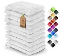 NatureMark 10 Toallas, Cotton, Blanco, Pack de 10-15x21cm